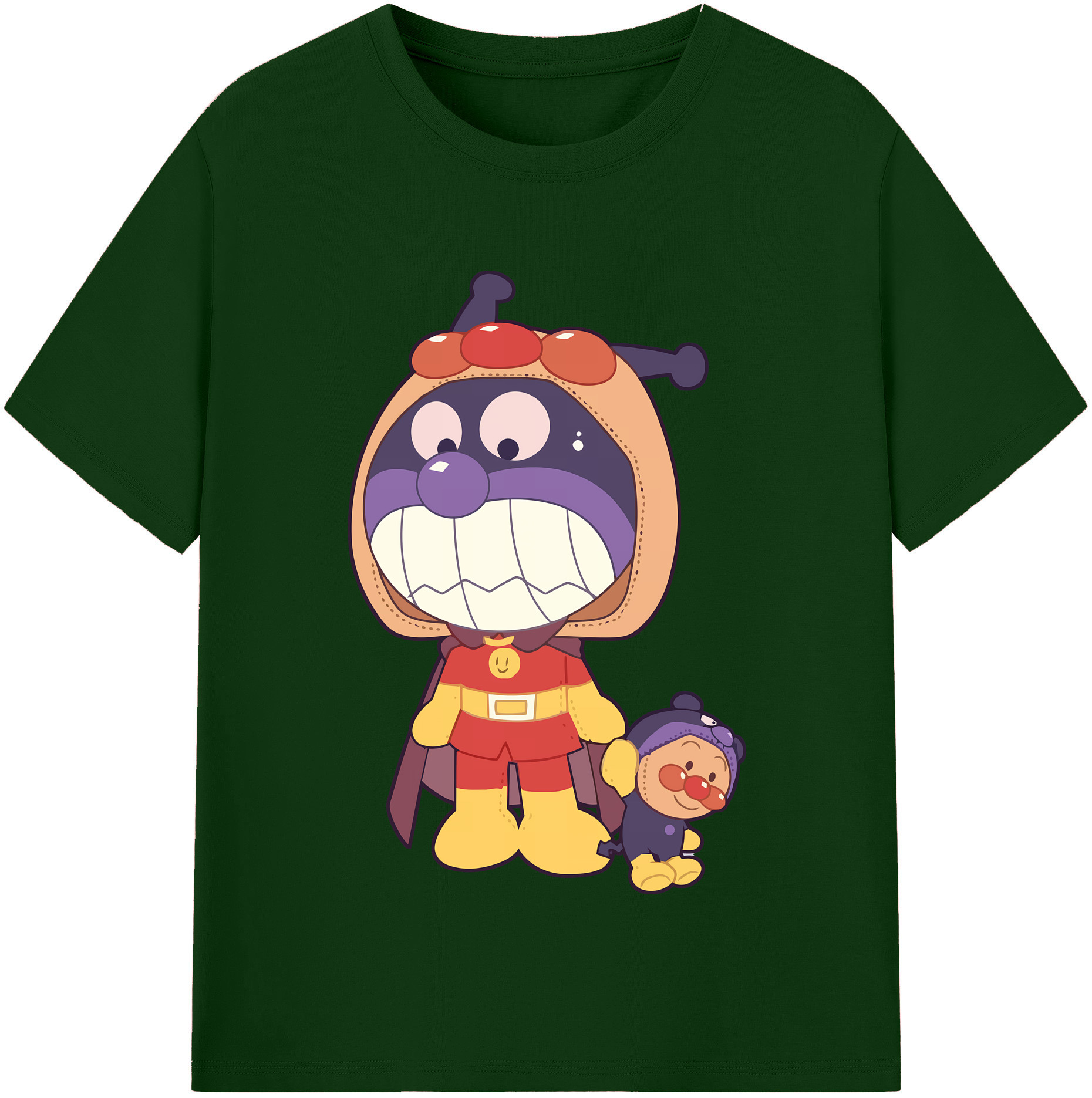 （画像用） アンパンマン Anpanman 綿100％半袖Tシャツ（フロントプリント）